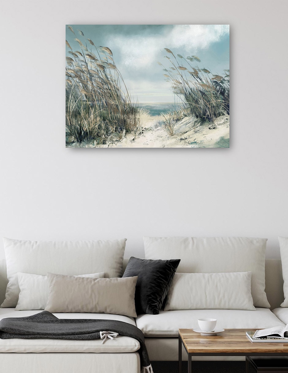 Cuadro decorativo Hierbas de dunas blandas técnica mixta Playas 5