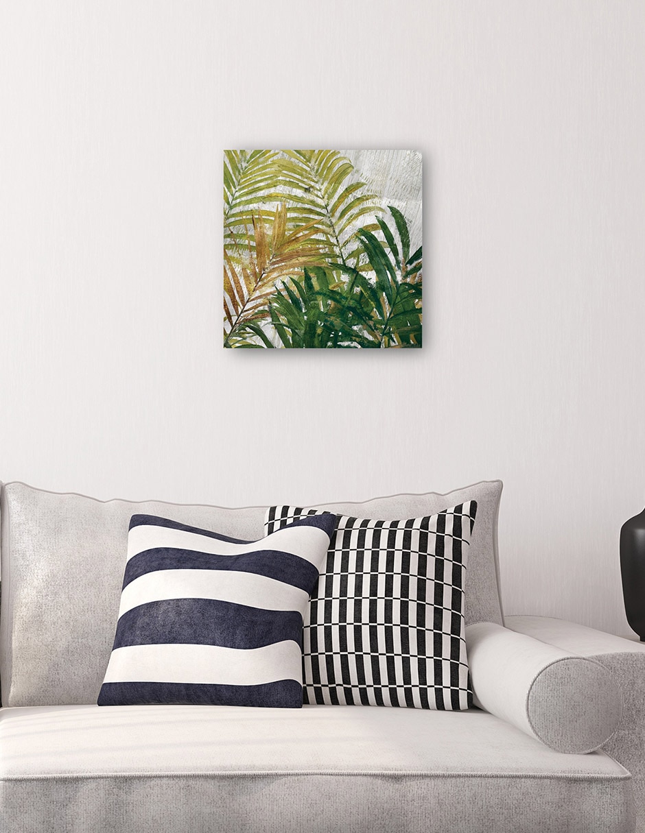 Cuadro decorativo Hojas tropicales técnica mixta Palmas 4