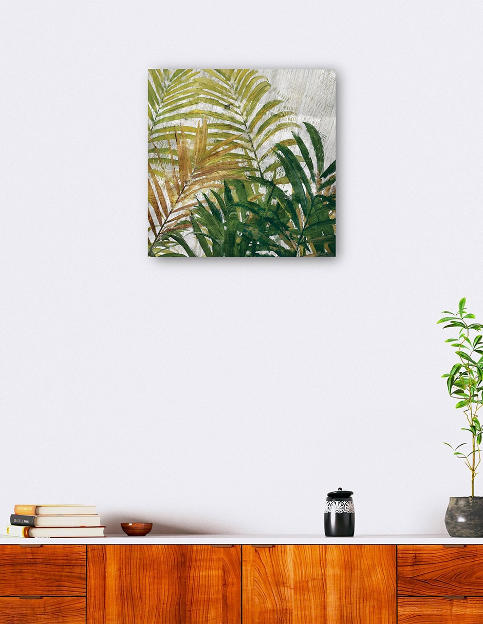 Cuadro decorativo Hojas tropicales técnica mixta Palmas 6
