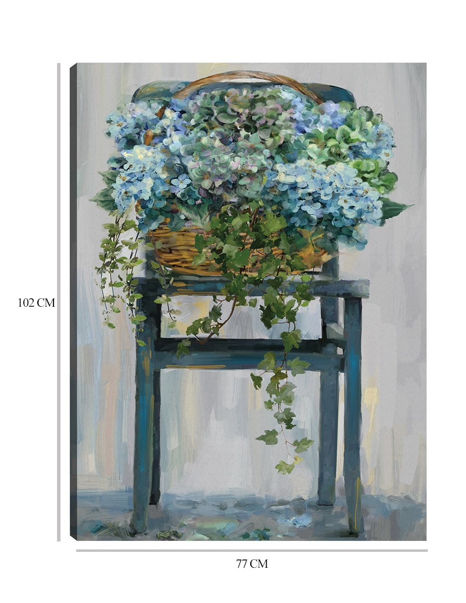 Cuadro decorativo Hortensias de granja técnica mixta Arreglo Floral 2