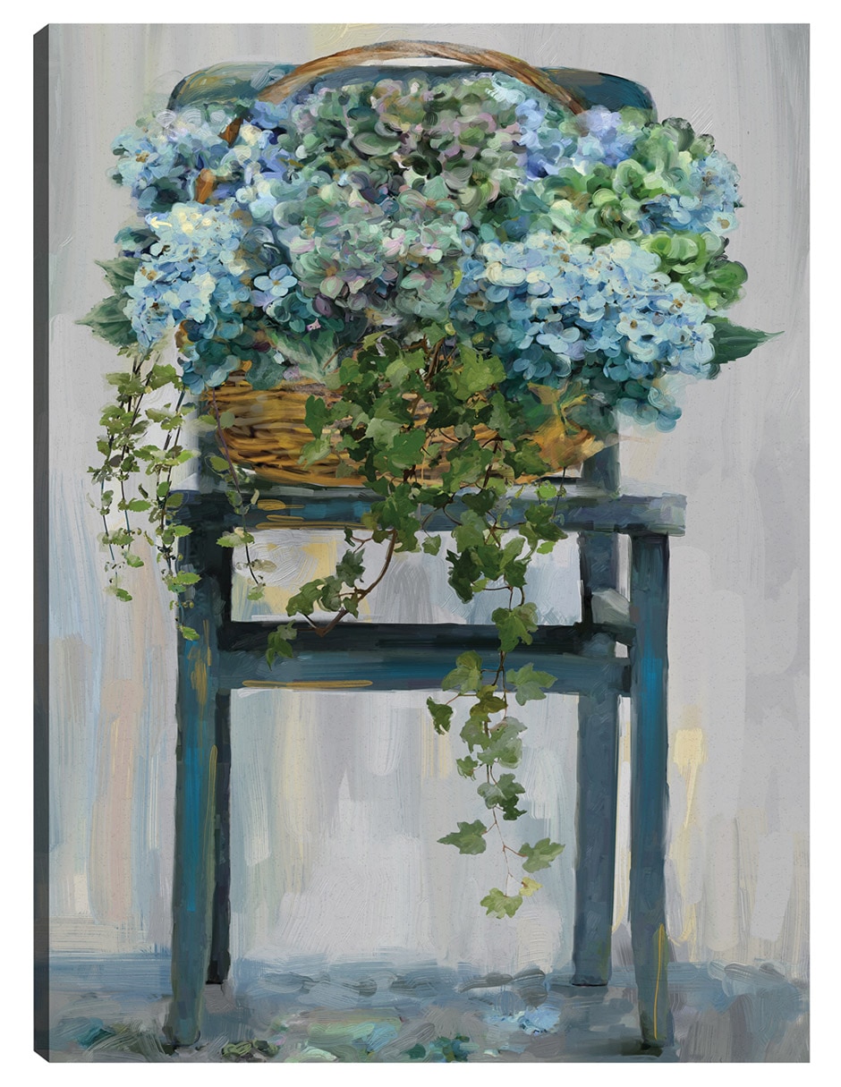 Cuadro decorativo Hortensias de granja técnica mixta Arreglo Floral