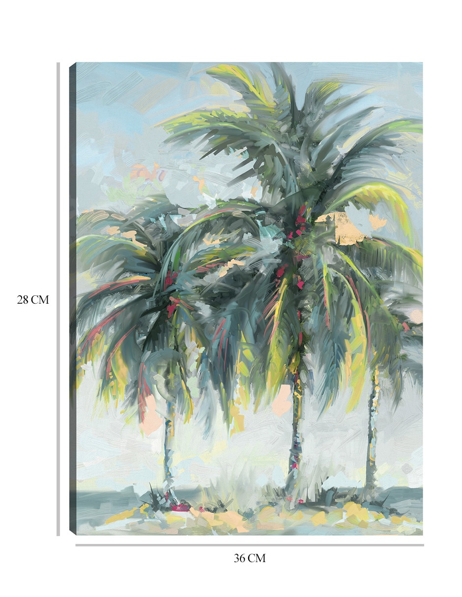 Cuadro decorativo técnica mixta Palmeras 2