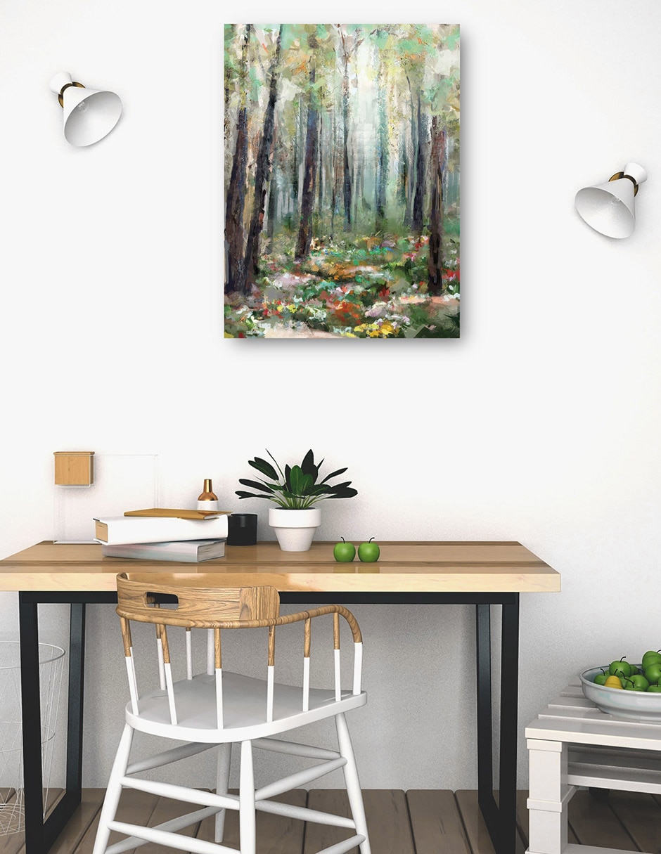 Cuadro decorativo Jardín secreto técnica mixta Bosques 4