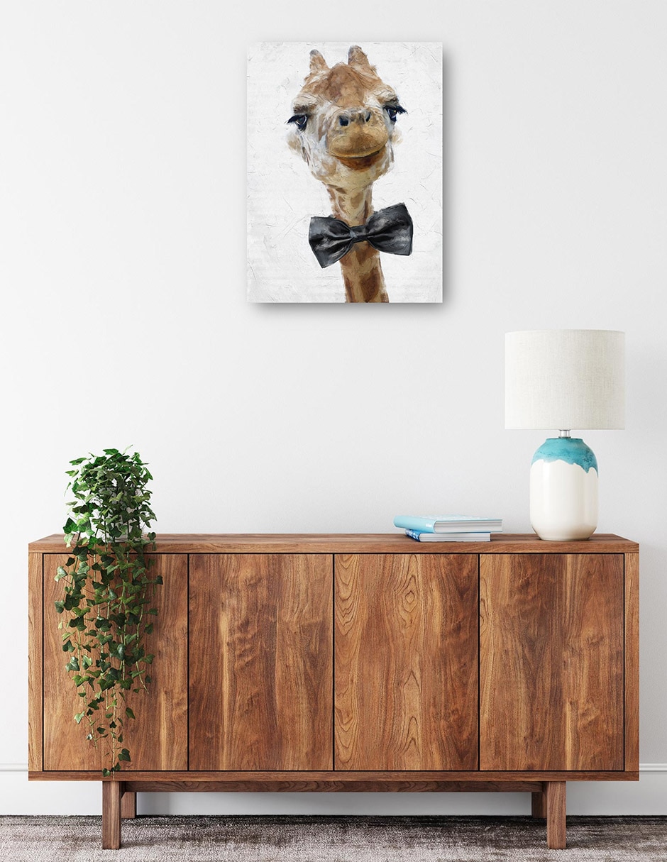 Cuadro decorativo Lazo negro técnica mixta Animales Domésticos 2