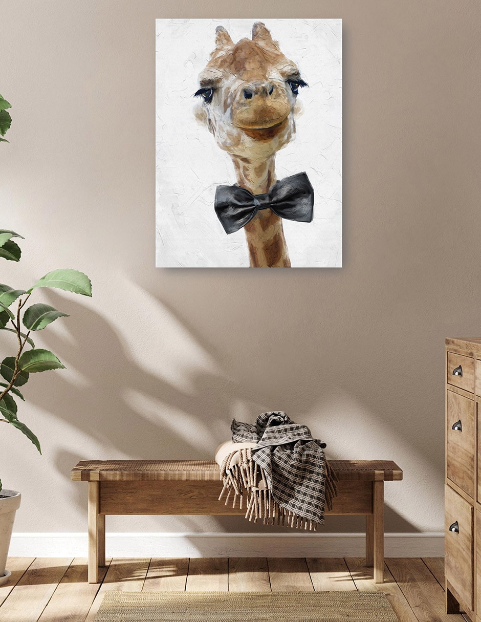 Cuadro decorativo Lazo negro técnica mixta Animales Domésticos 5