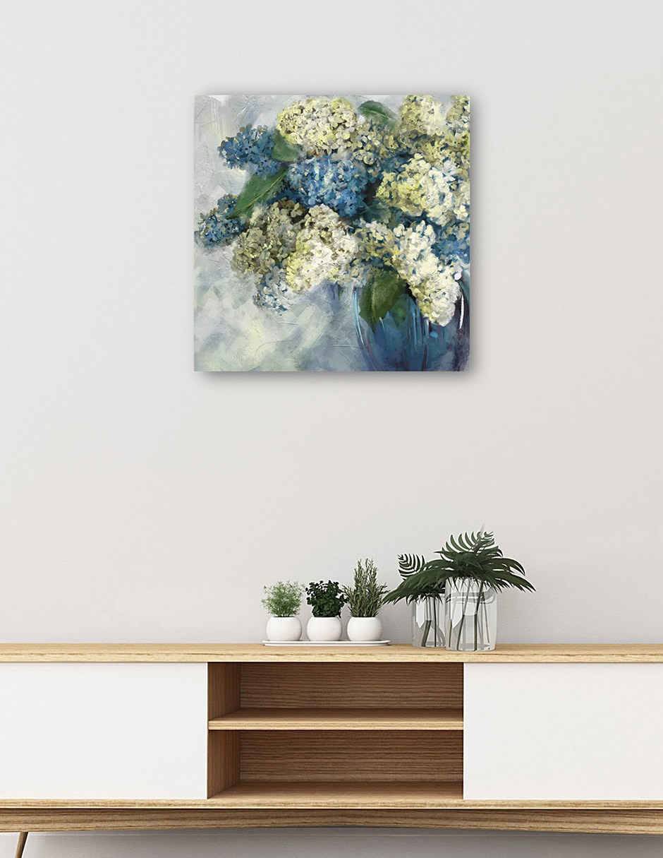 Cuadro decorativo Lilas técnica mixta Arreglo Floral 5