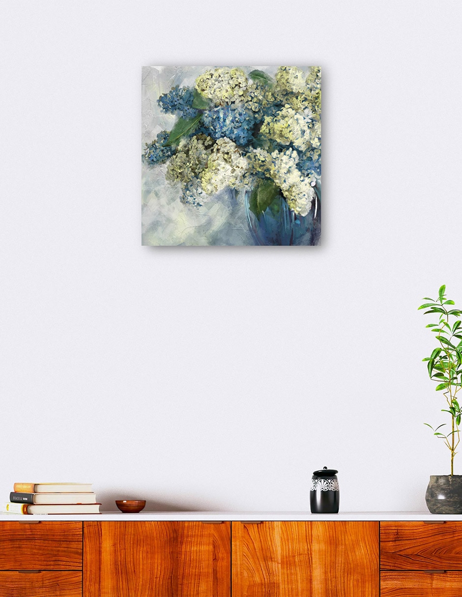 Cuadro decorativo Lilas técnica mixta Arreglo Floral 6