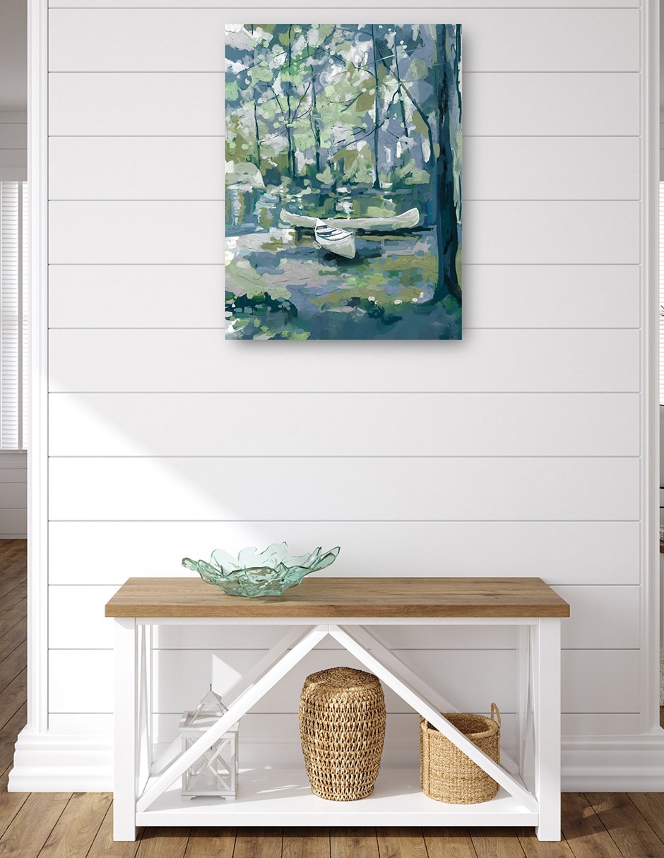 Cuadro decorativo Limpieza de canoas técnica mixta Lagos 5