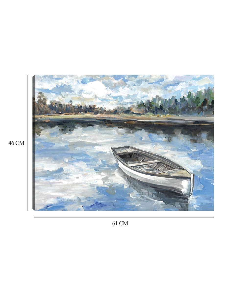 Cuadro decorativo Lago de la mañana técnica mixta Lagos 3