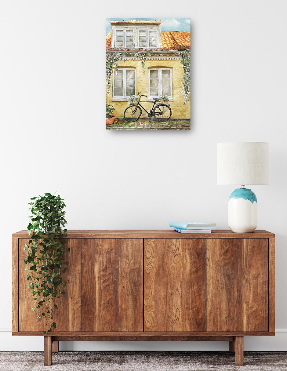 Cuadro decorativo La bicicleta técnica mixta Lugares 2