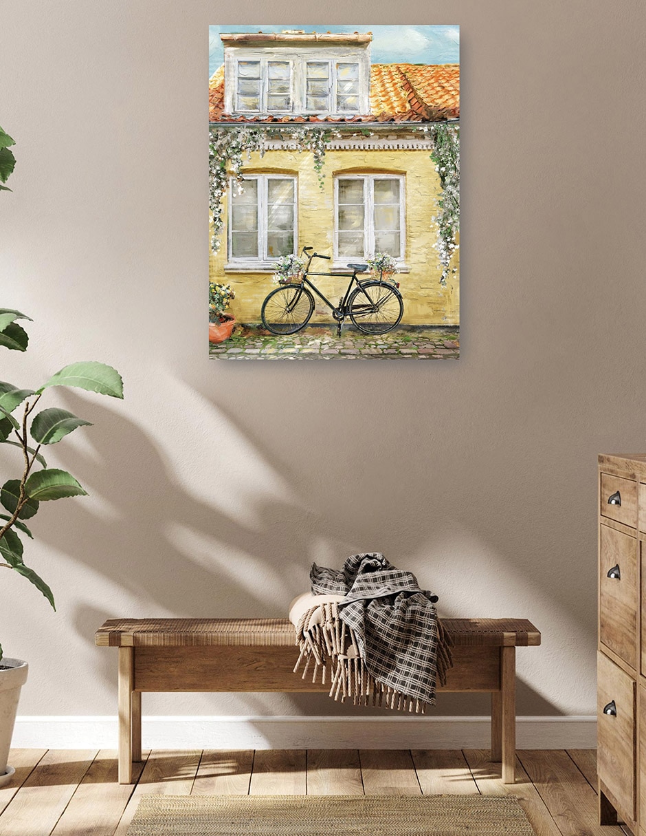 Cuadro decorativo La bicicleta técnica mixta Lugares 5