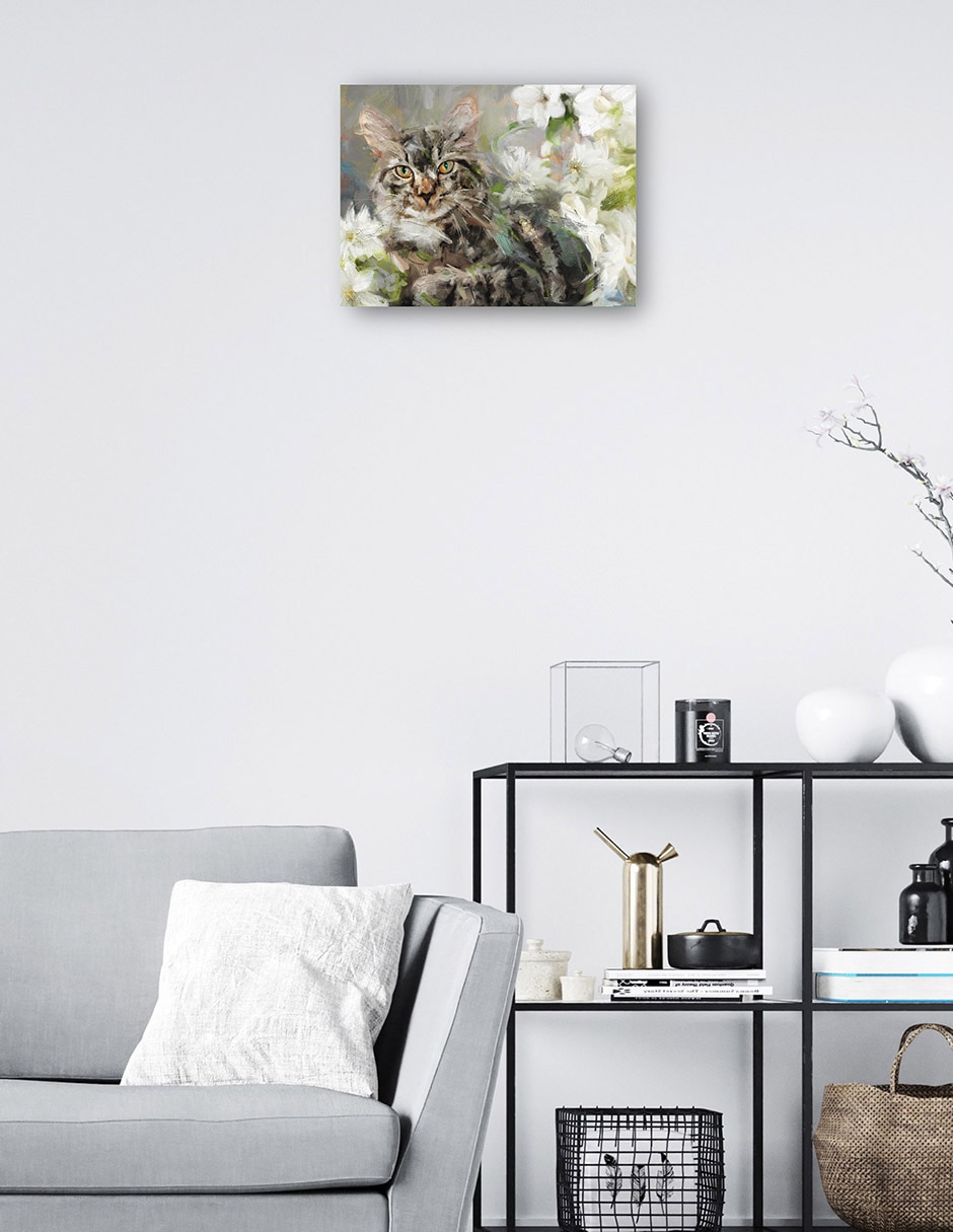 Cuadro decorativo Jolis charlas I técnica mixta Animales Domésticos 2