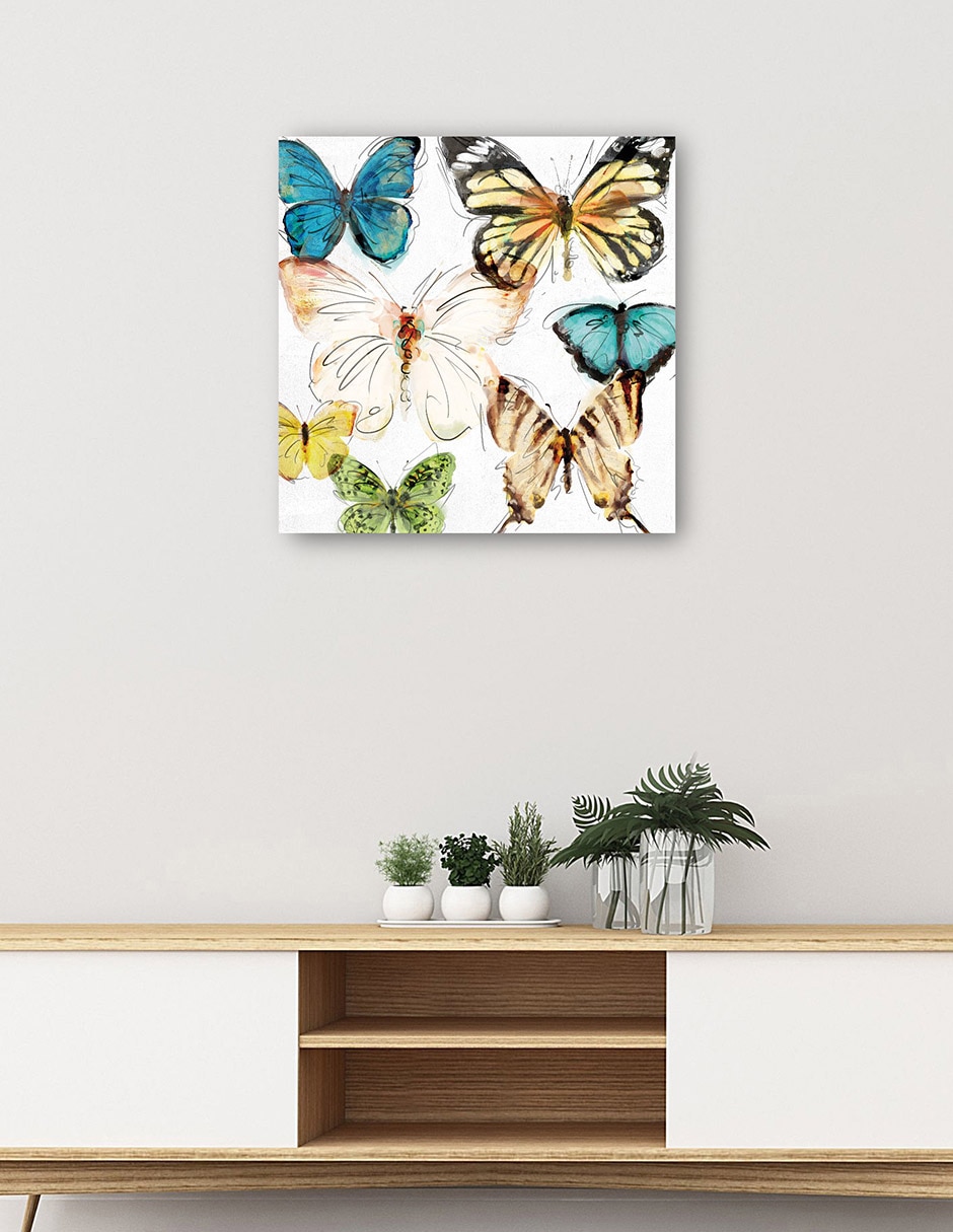 Cuadro decorativo Les Papillons II técnica mixta Vida Silvestre 5