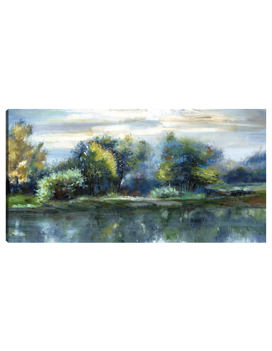 Cuadro decorativo Lago de primavera técnica mixta Lagos