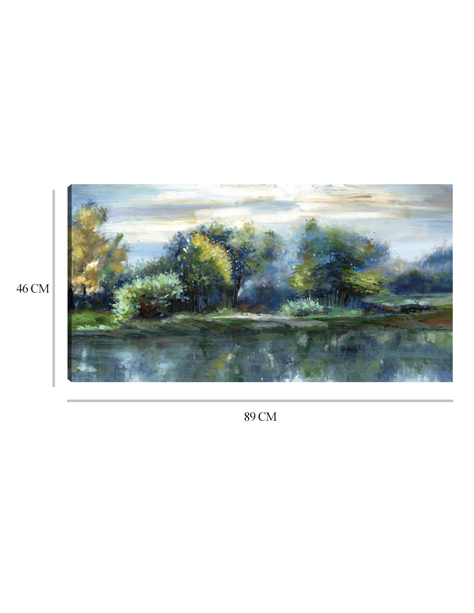 Cuadro decorativo Lago de primavera técnica mixta Lagos 2