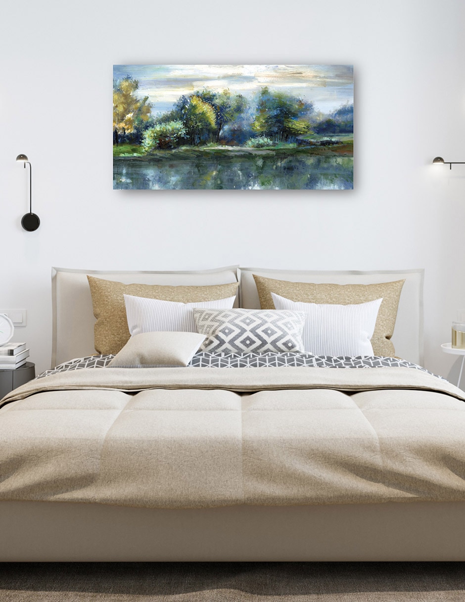 Cuadro decorativo Lago de primavera técnica mixta Lagos 6