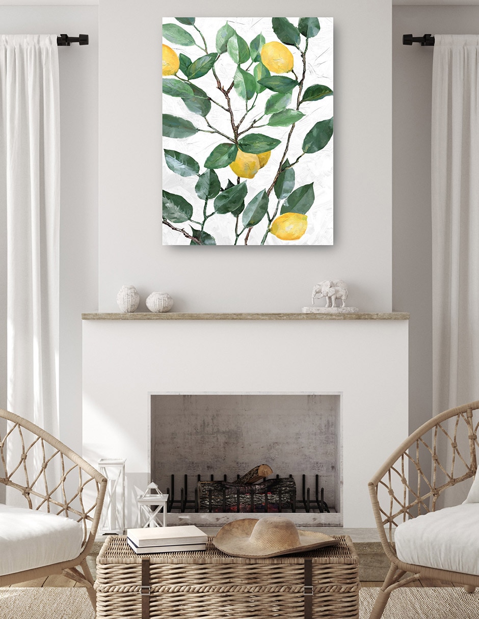 Cuadro decorativo Limonero técnica mixta Frutas 4