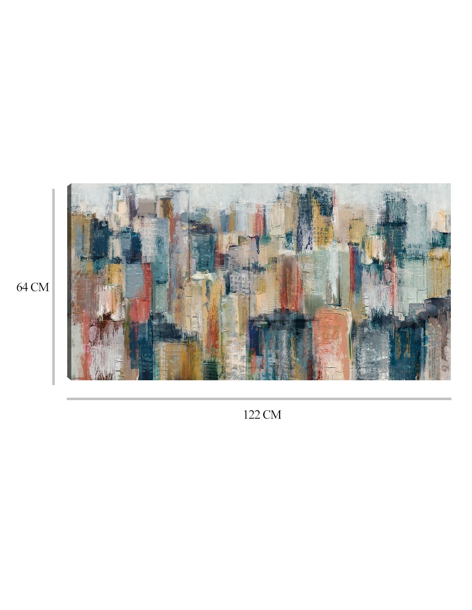 Cuadro decorativo La vida nocturna técnica mixta Edificios 2