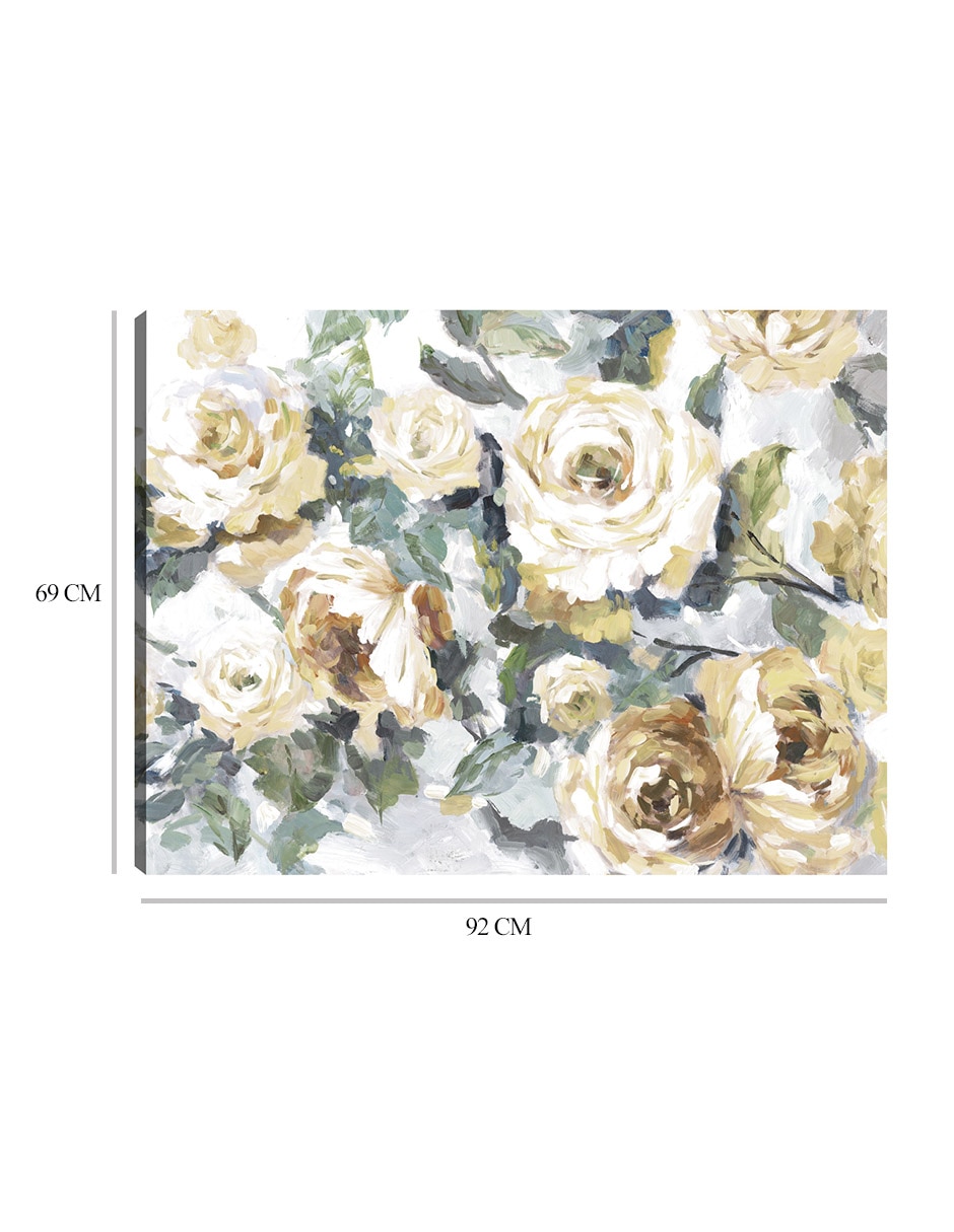 Cuadro decorativo La Vie Gold Light Crop técnica mixta Floración 9