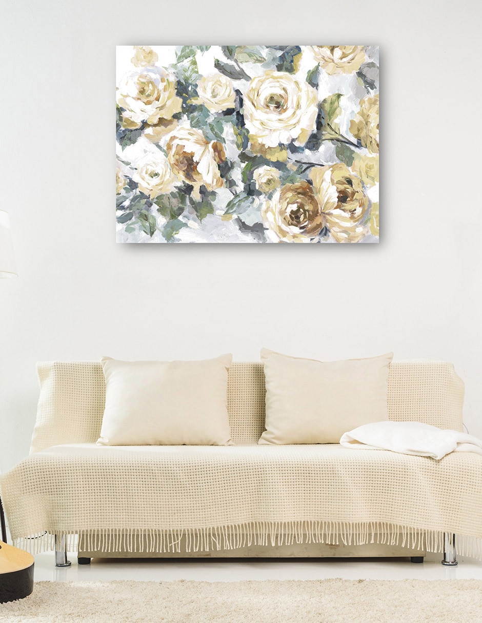 Cuadro decorativo La Vie Gold Light Crop técnica mixta Floración 6