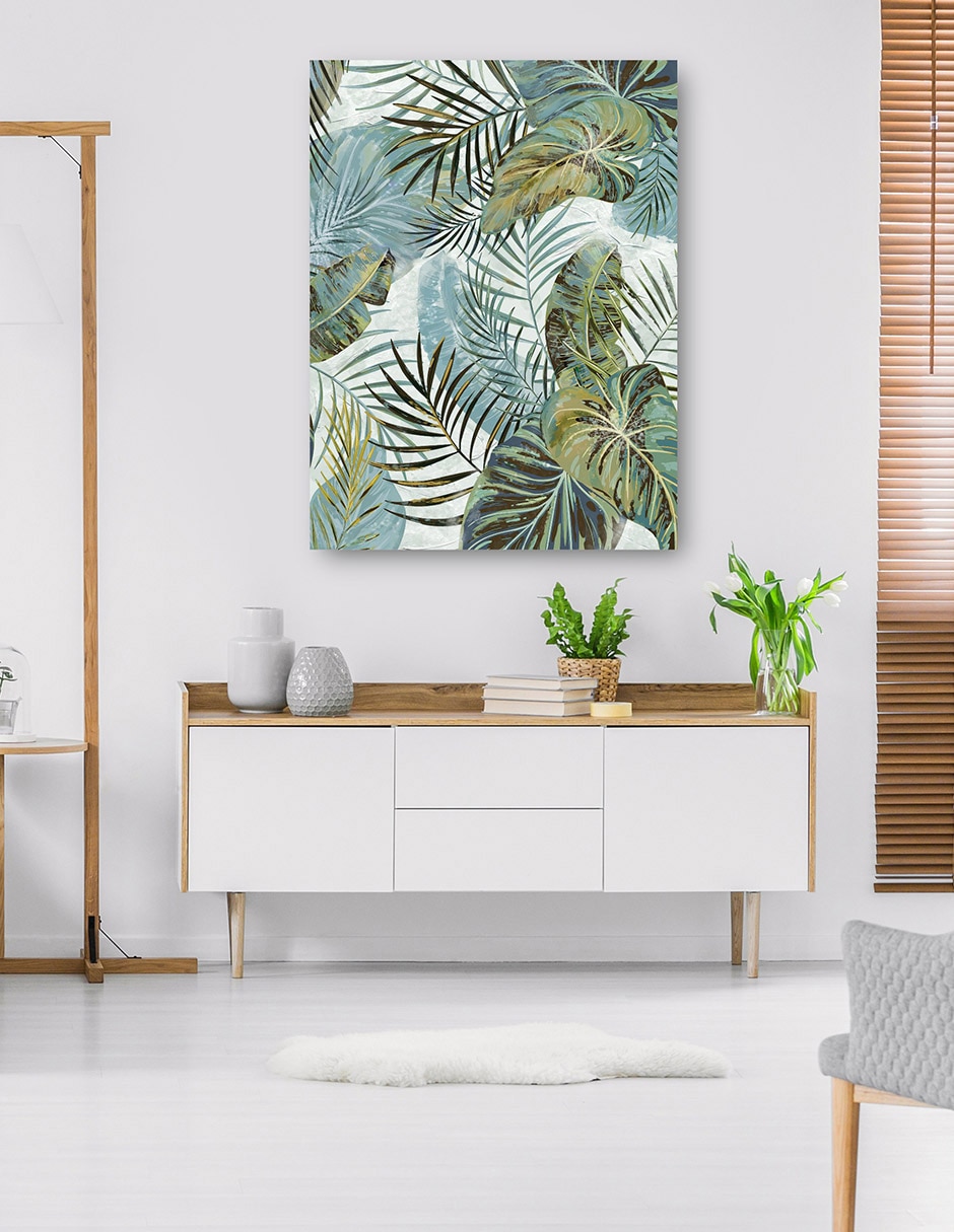Cuadro decorativo técnica mixta Palmas 6