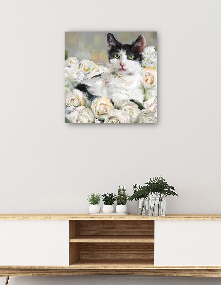 Cuadro decorativo Jolis Chats IV técnica mixta Animales Domésticos 5