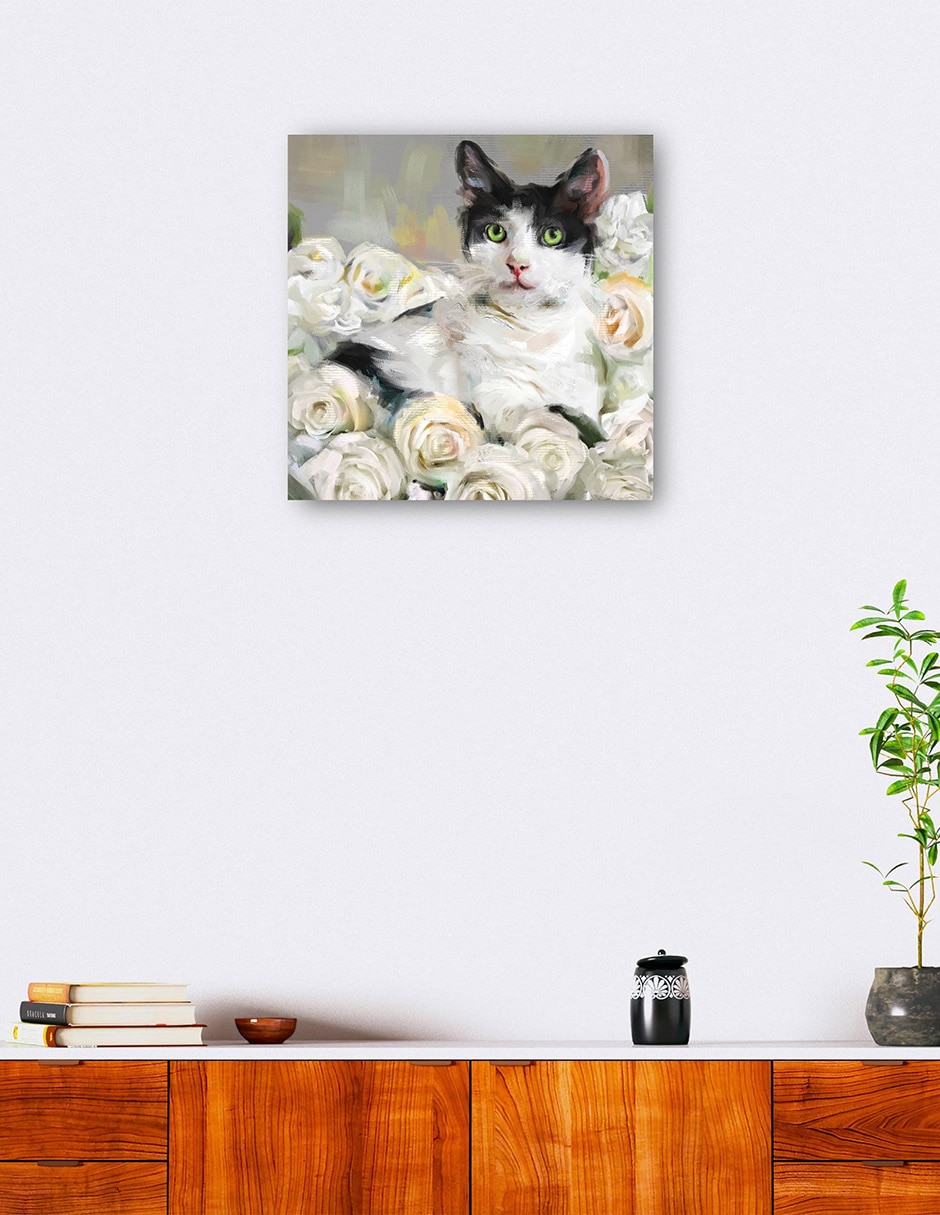 Cuadro decorativo Jolis Chats IV técnica mixta Animales Domésticos 6