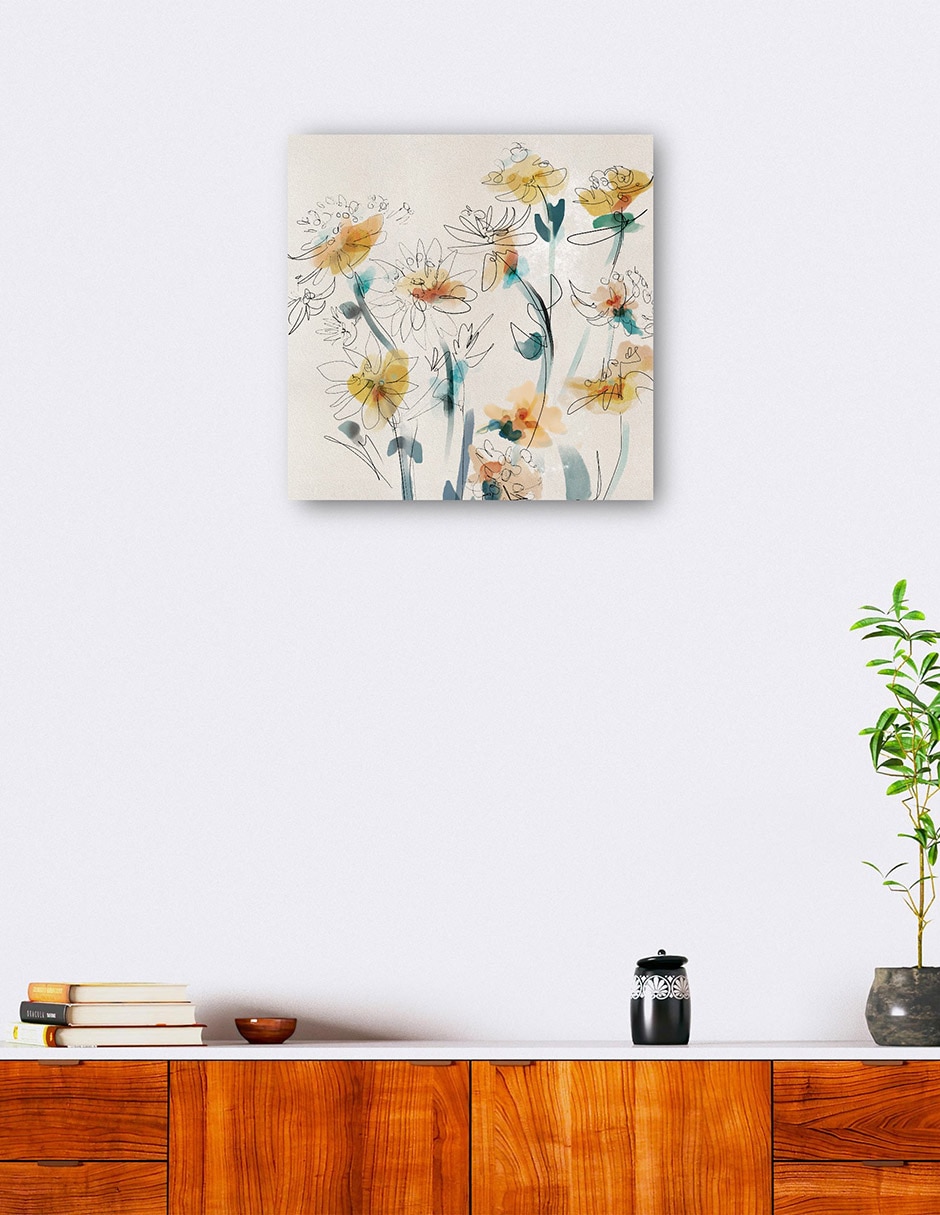 Cuadro decorativo Líneas finas técnica mixta Primavera 6