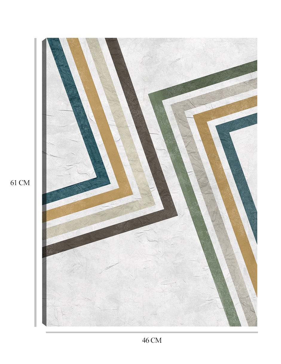 Cuadro decorativo Líneas de mediados de siglo II técnica mixta Formas 2
