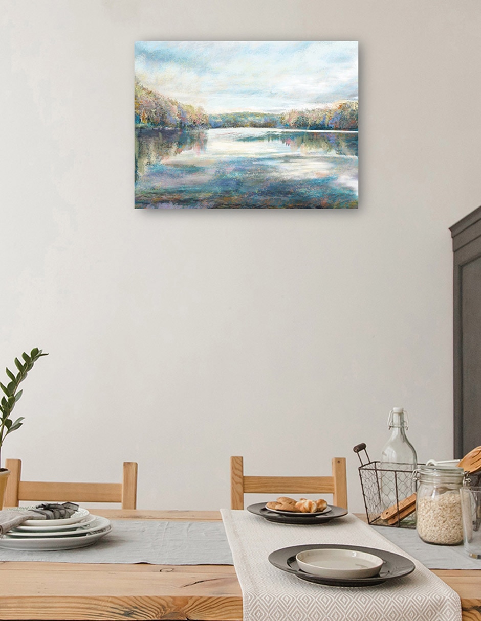 Cuadro decorativo Lugar de verano técnica mixta Lagos 4