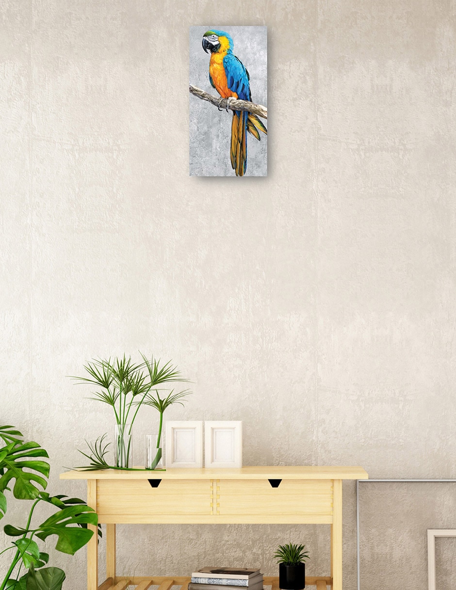Cuadro decorativo Loros Tropicales II técnica mixta Aves Silvestres 3