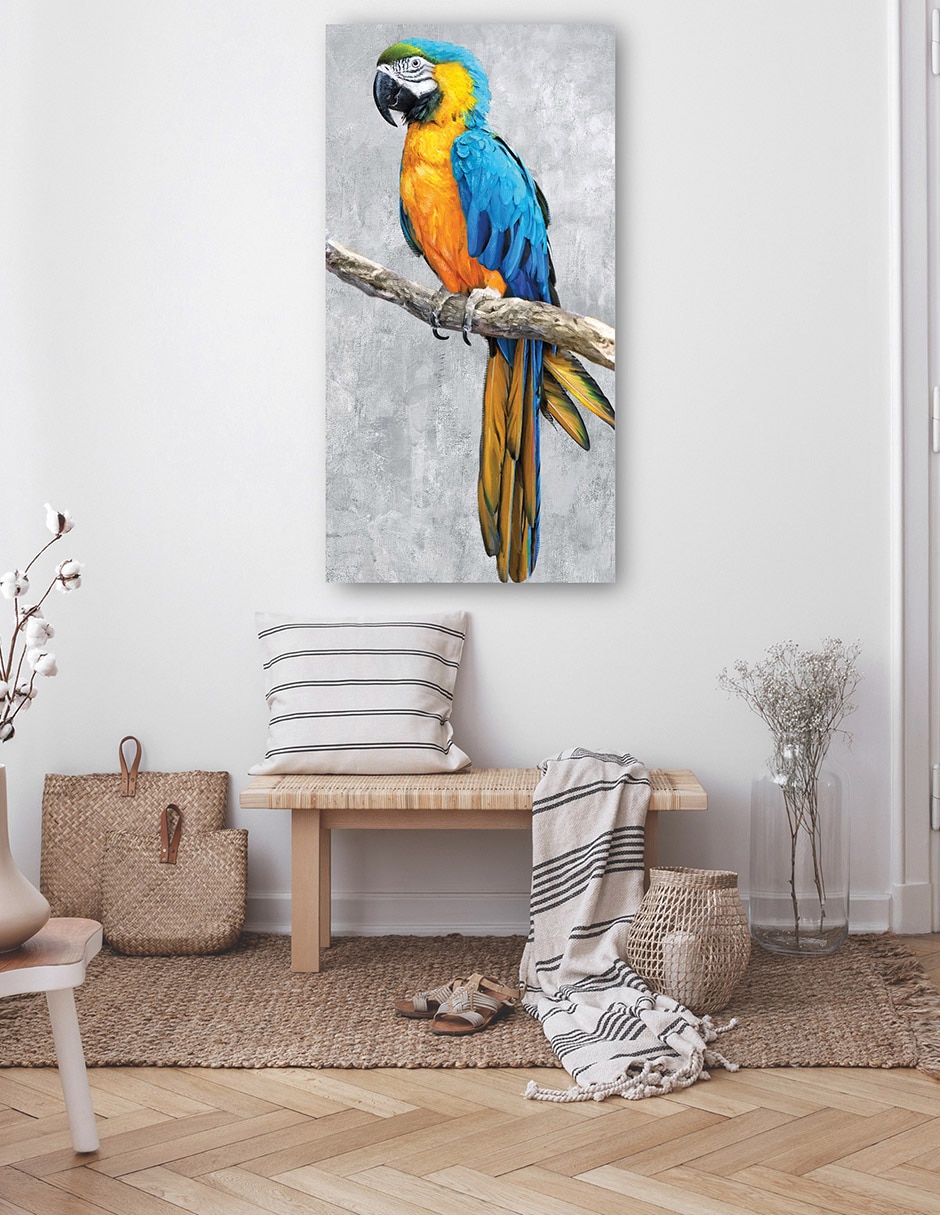 Cuadro decorativo Loros Tropicales II técnica mixta Aves Silvestres 6
