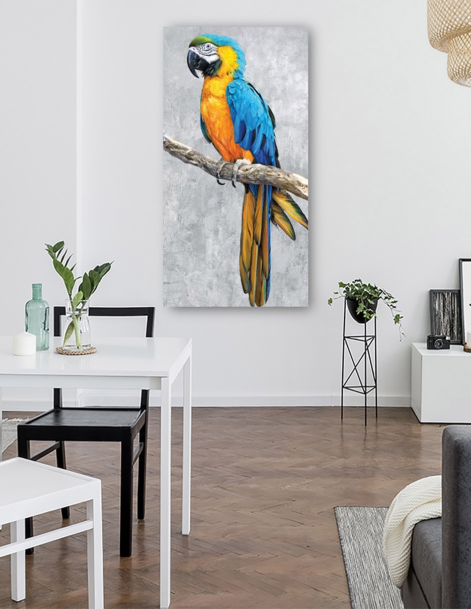 Cuadro decorativo Loros Tropicales II técnica mixta Aves Silvestres 7
