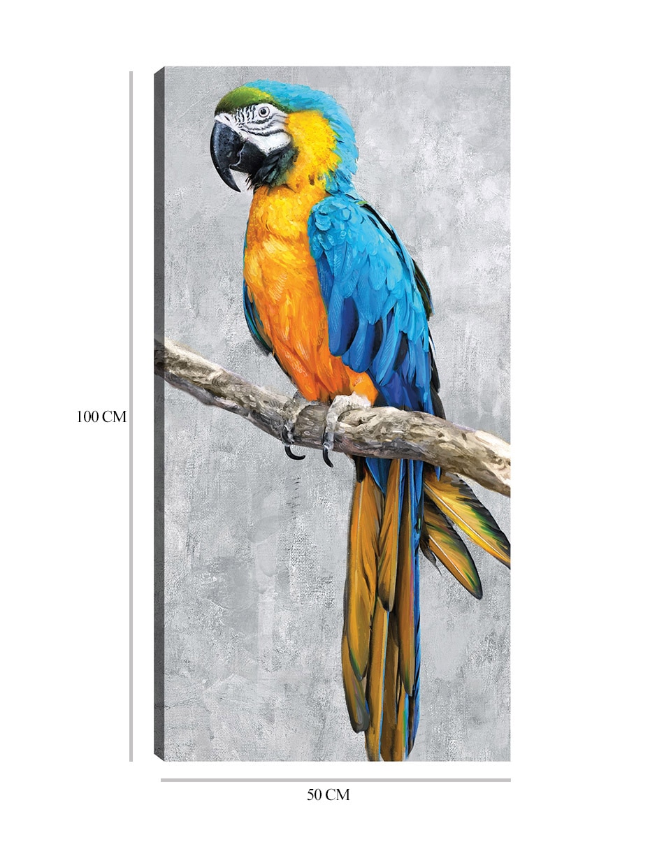 Cuadro decorativo Loros Tropicales II técnica mixta Aves Silvestres 2