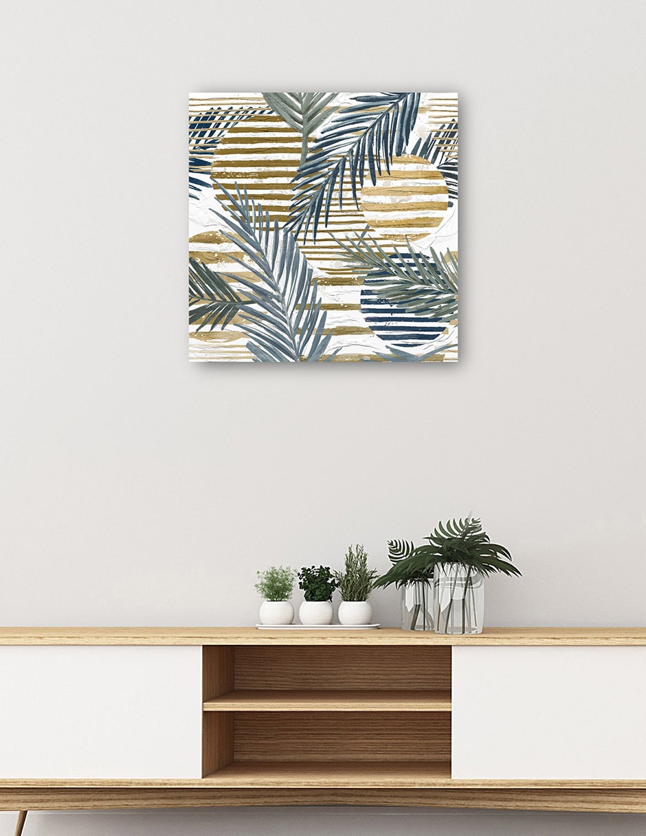 Cuadro decorativo Luna del Paraíso técnica mixta Palmas 5