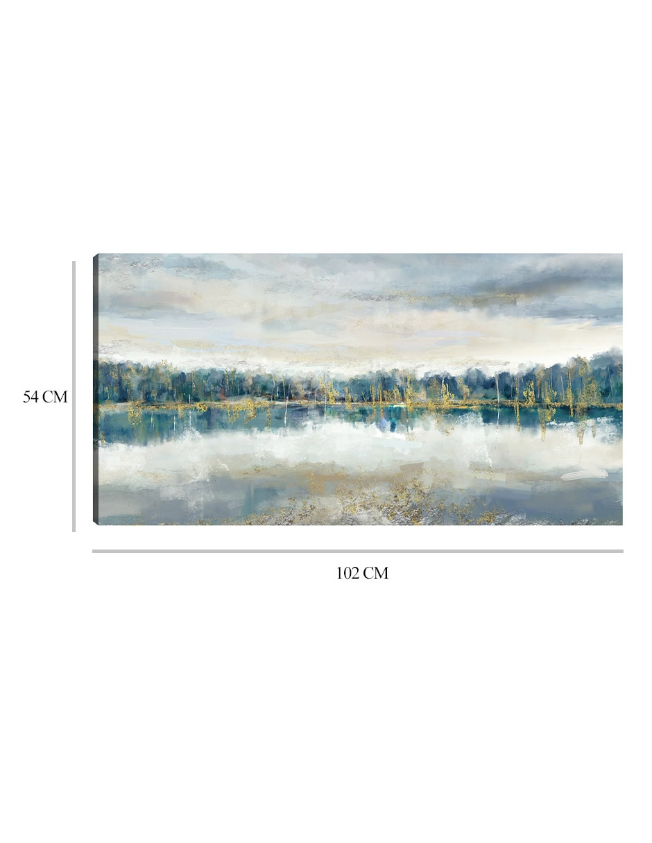 Cuadro decorativo Lujo junto al lago técnica mixta Lagos