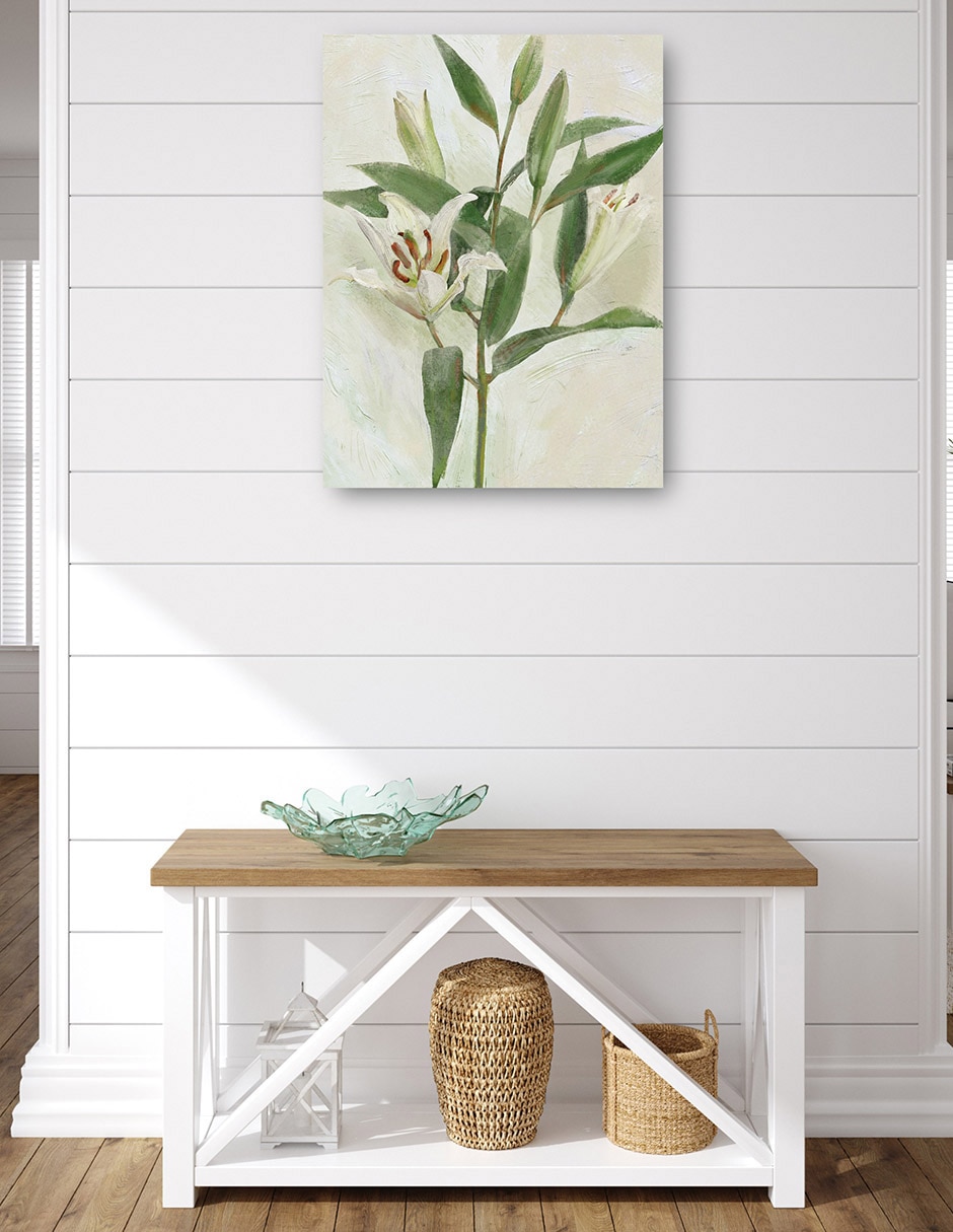 Cuadro decorativo Lys Blancs I técnica mixta Floración 4