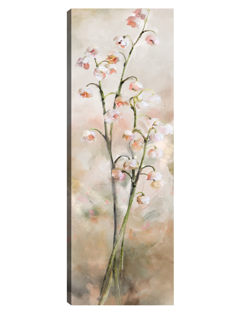 Cuadro decorativo Lirio de los valles técnica mixta Floración