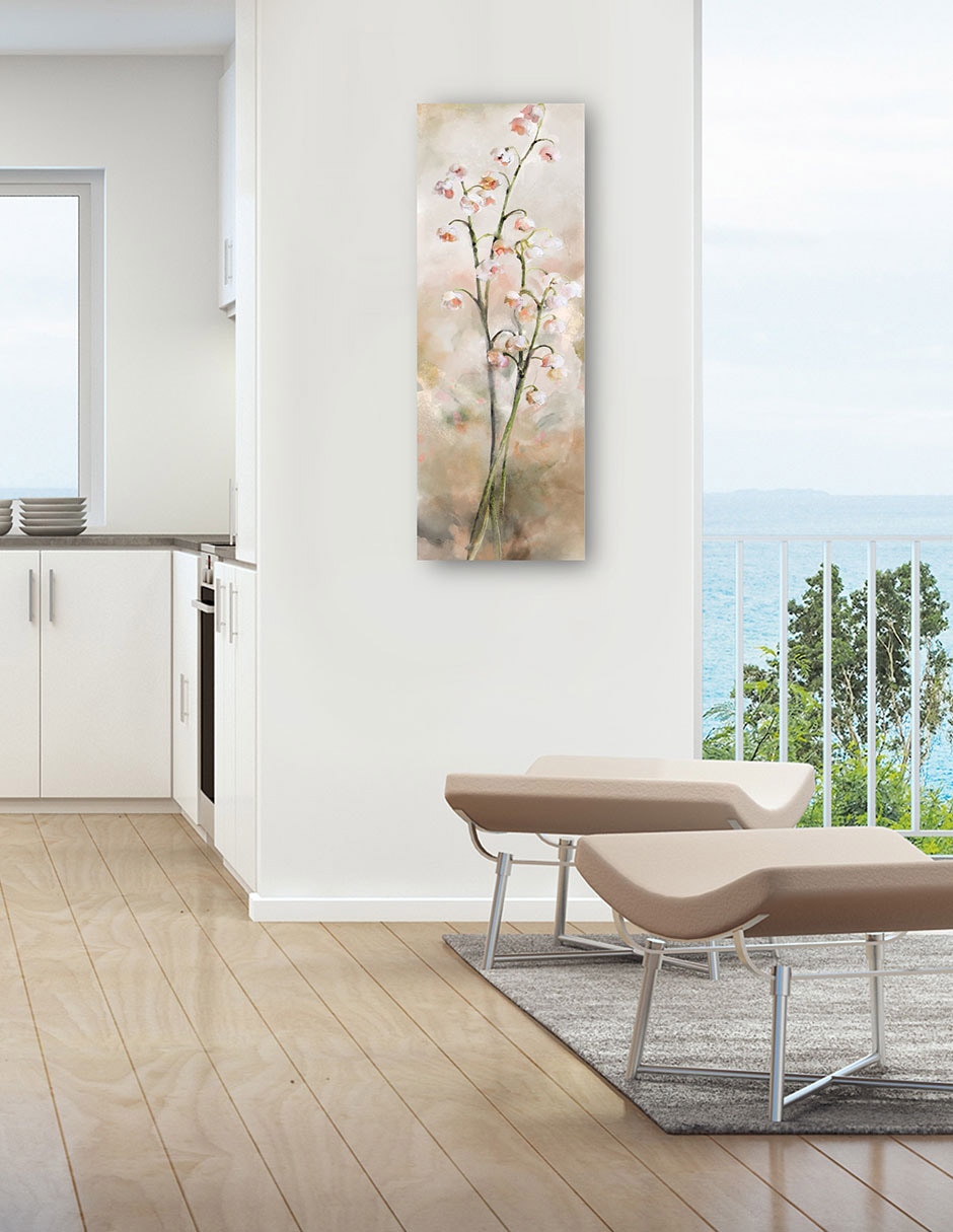 Cuadro decorativo Lirio de los valles técnica mixta Floración 4