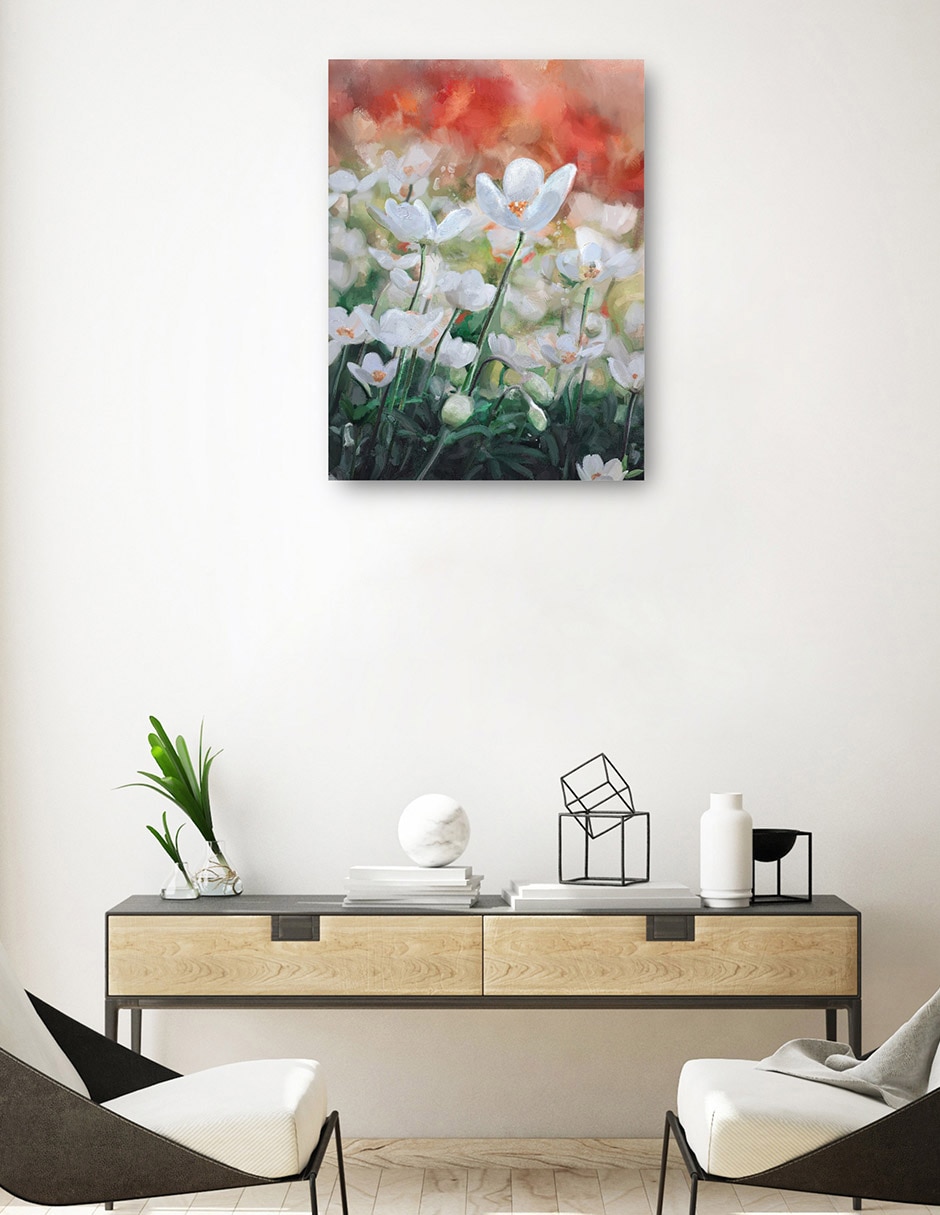 Cuadro decorativo Madrid técnica mixta Primavera 3