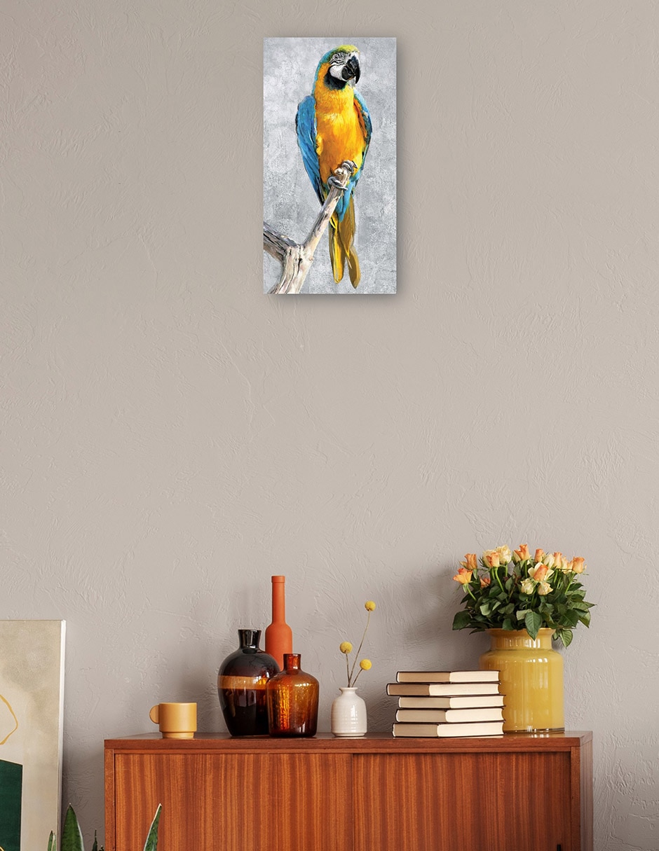 Cuadro decorativo Loros Tropicales I técnica mixta Aves Silvestres 3