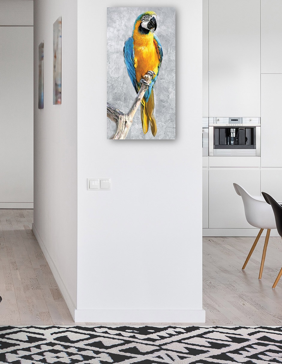 Cuadro decorativo Loros Tropicales I técnica mixta Aves Silvestres 4