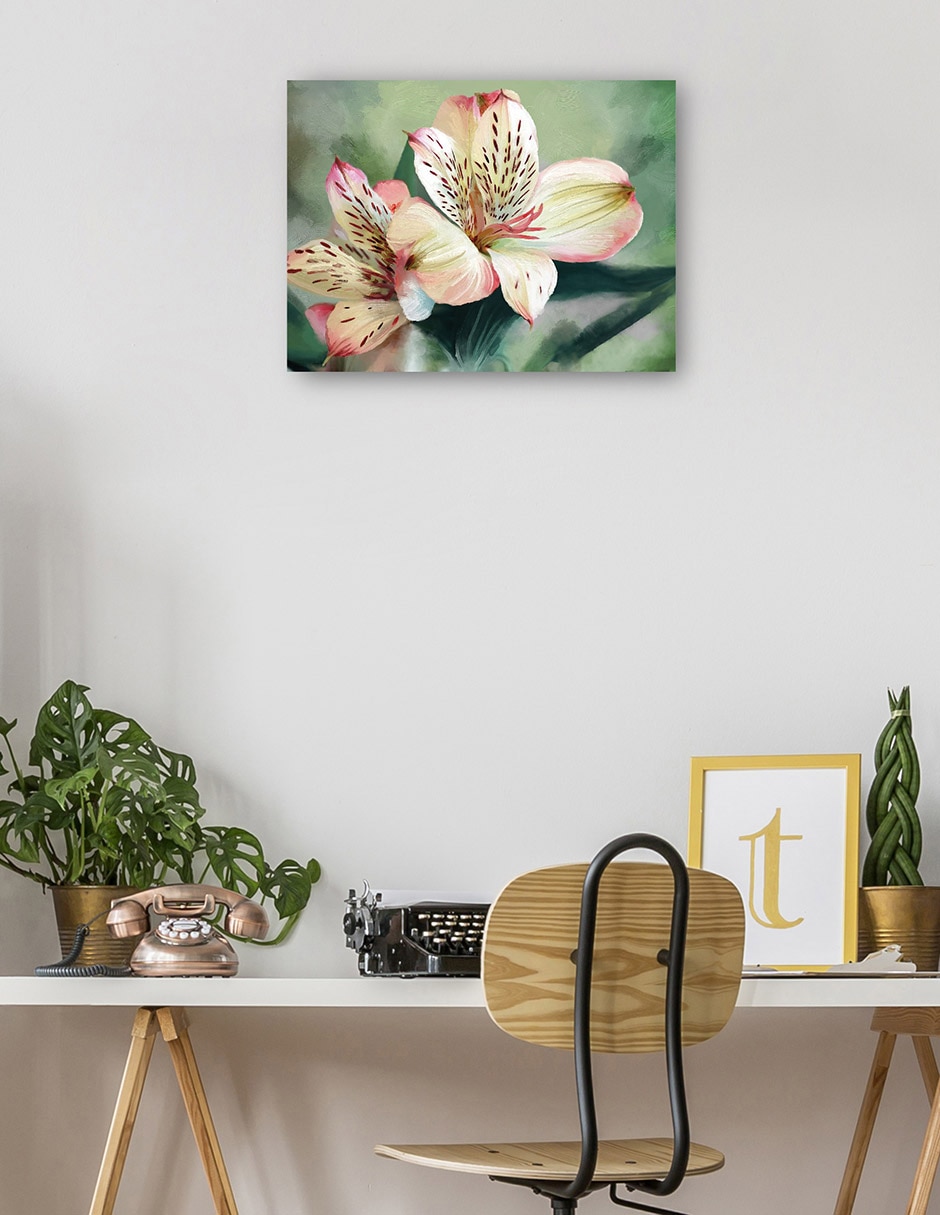 Cuadro decorativo Lirio tropical técnica mixta Primavera 3