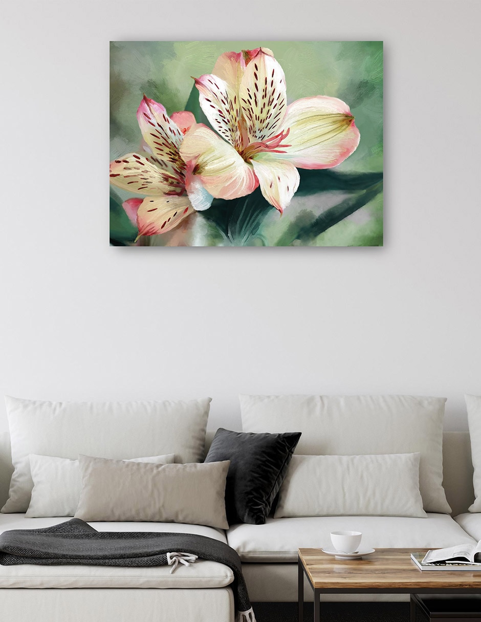Cuadro decorativo Lirio tropical técnica mixta Primavera 5