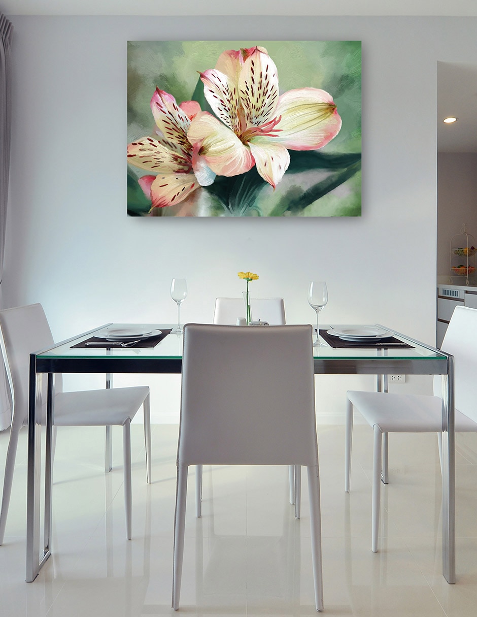 Cuadro decorativo Lirio tropical técnica mixta Primavera 6