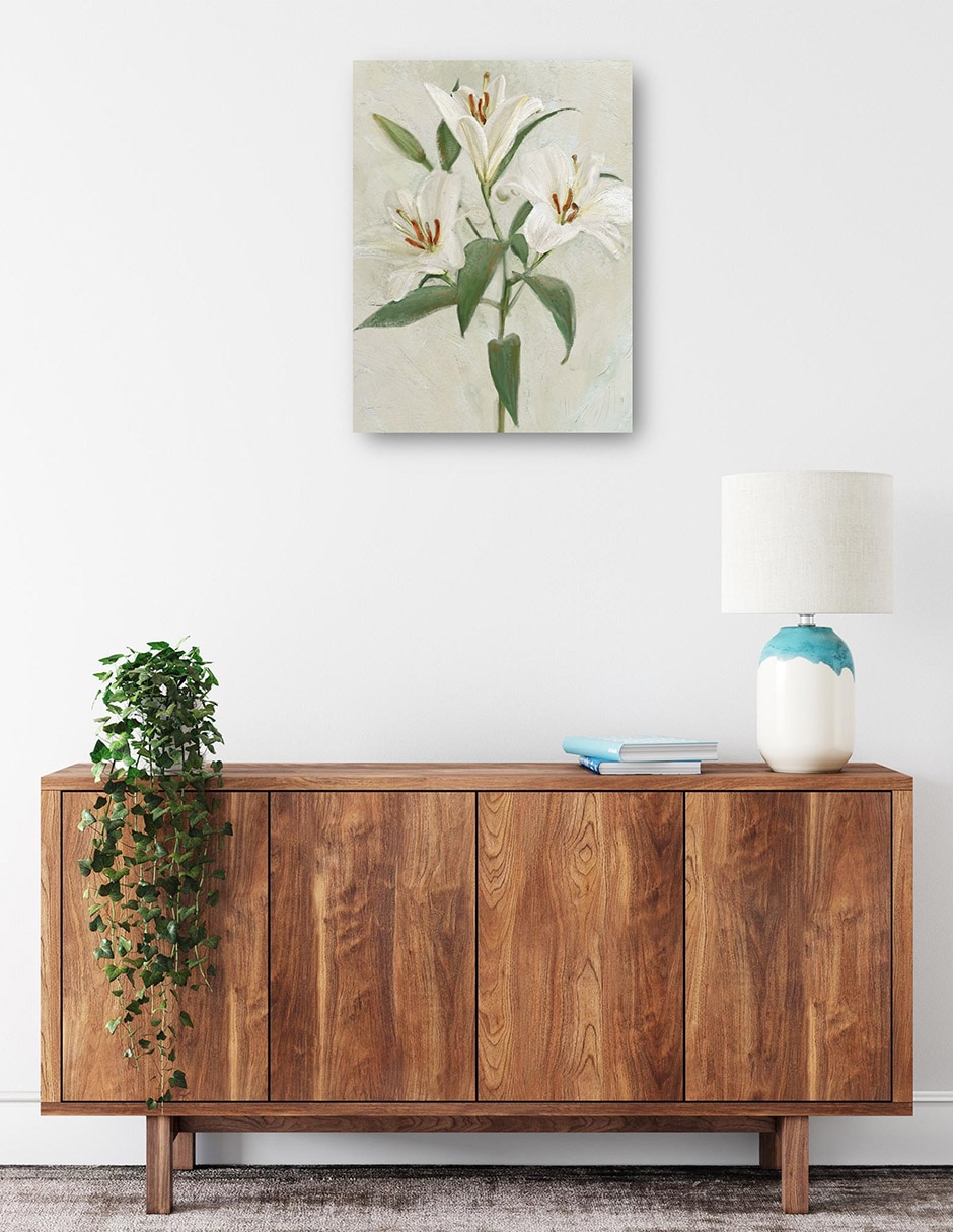 Cuadro decorativo Lys Blancs II técnica mixta Floración 2