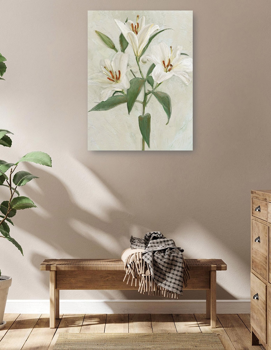 Cuadro decorativo Lys Blancs II técnica mixta Floración 5