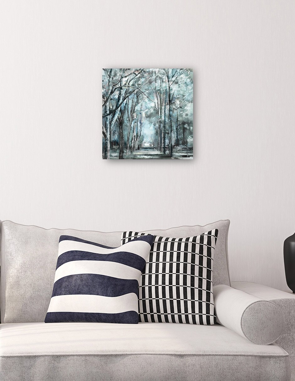 Cuadro decorativo Luz azul de verano técnica mixta Bosques 5