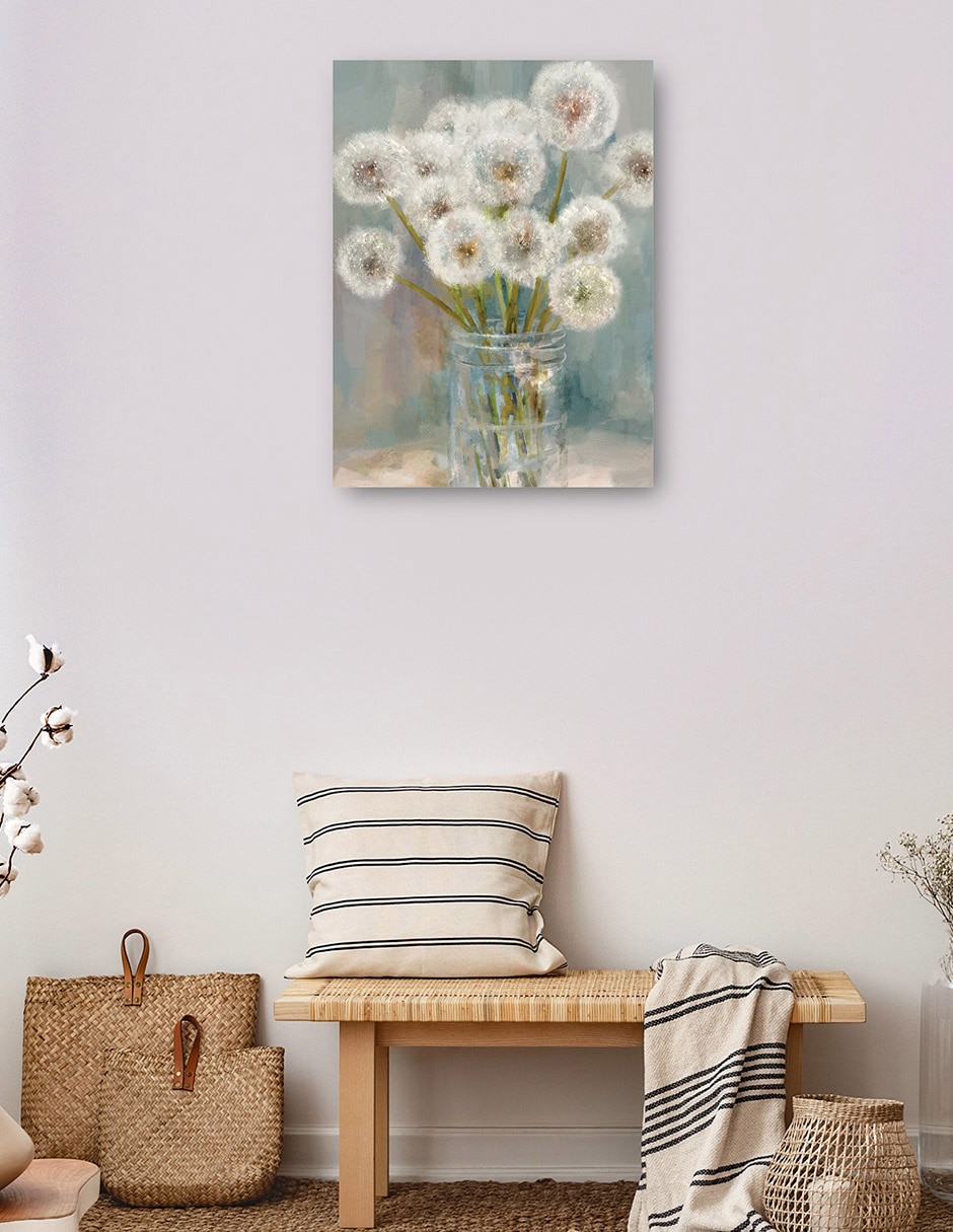 Cuadro decorativo Mason Jar Deseos I técnica mixta Floreros 3