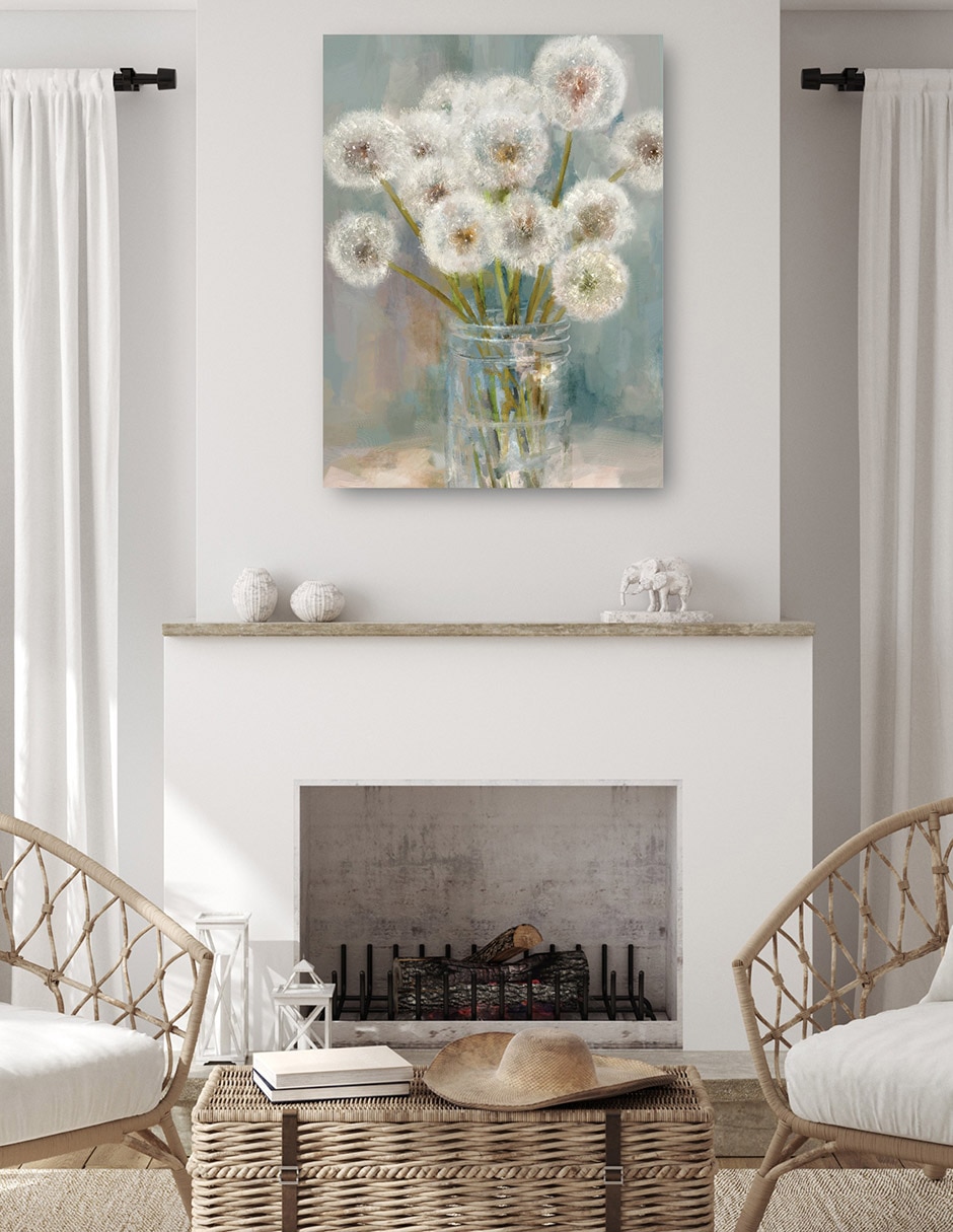 Cuadro decorativo Mason Jar Deseos I técnica mixta Floreros 4